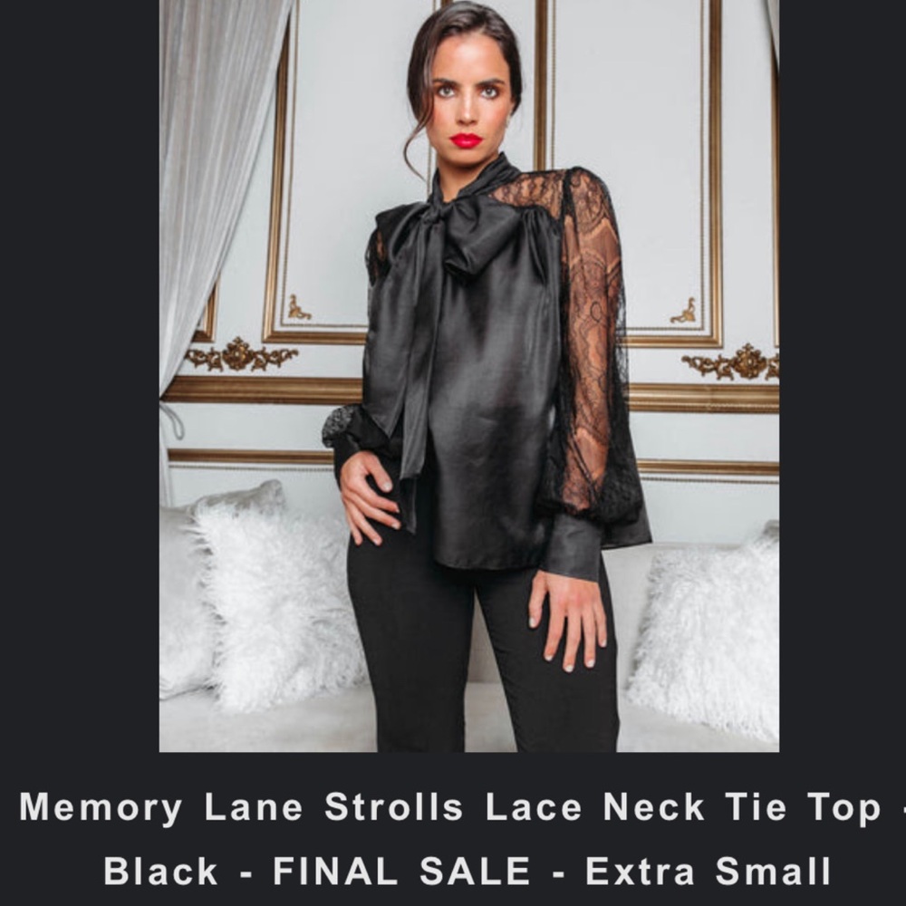 Lace neck tie top